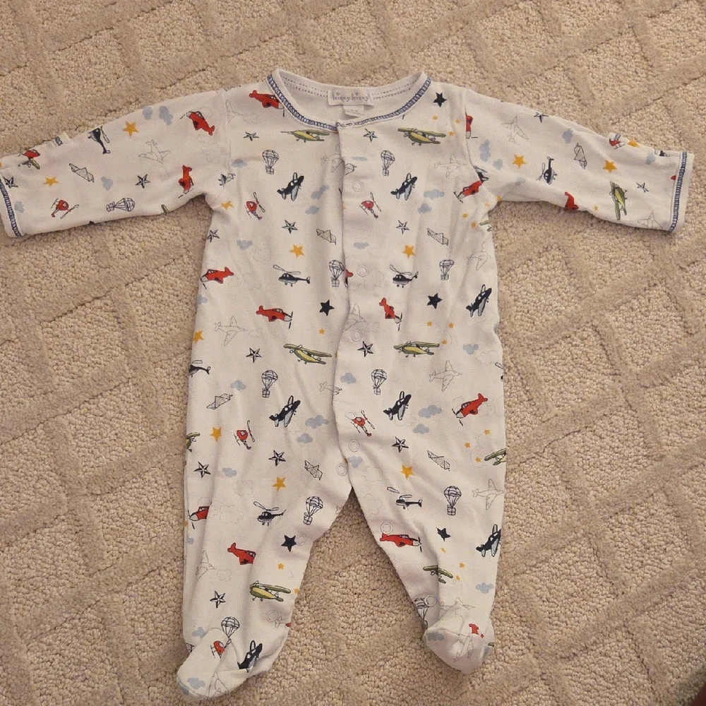 Kissy Kissy Multicolor Airplane and Star Footie